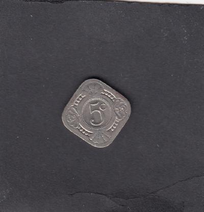 Beschrijving: 5 Cent WILHELMINA  